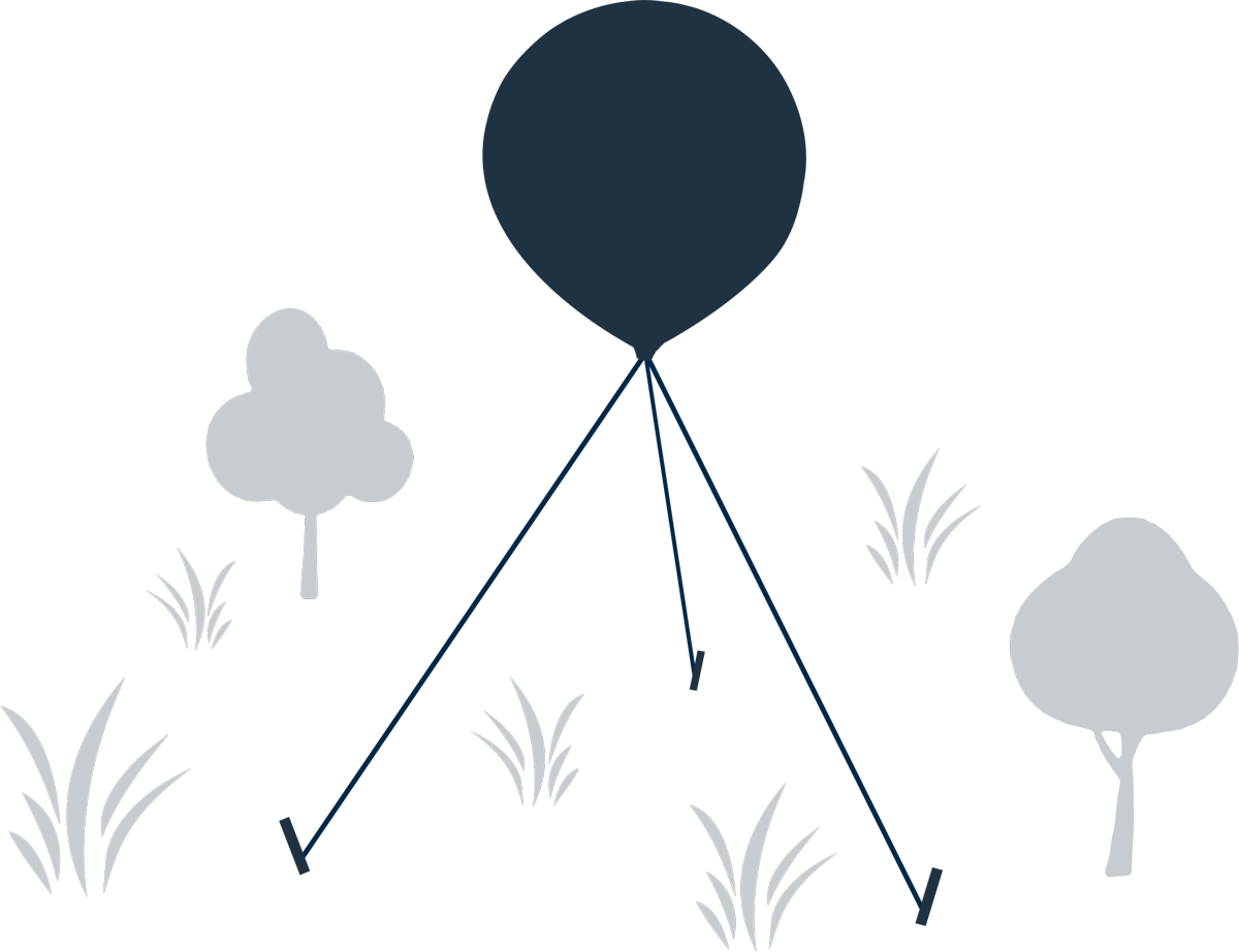 Vertikalantenne bzw. Ballon-Antenneim eigenen Garten