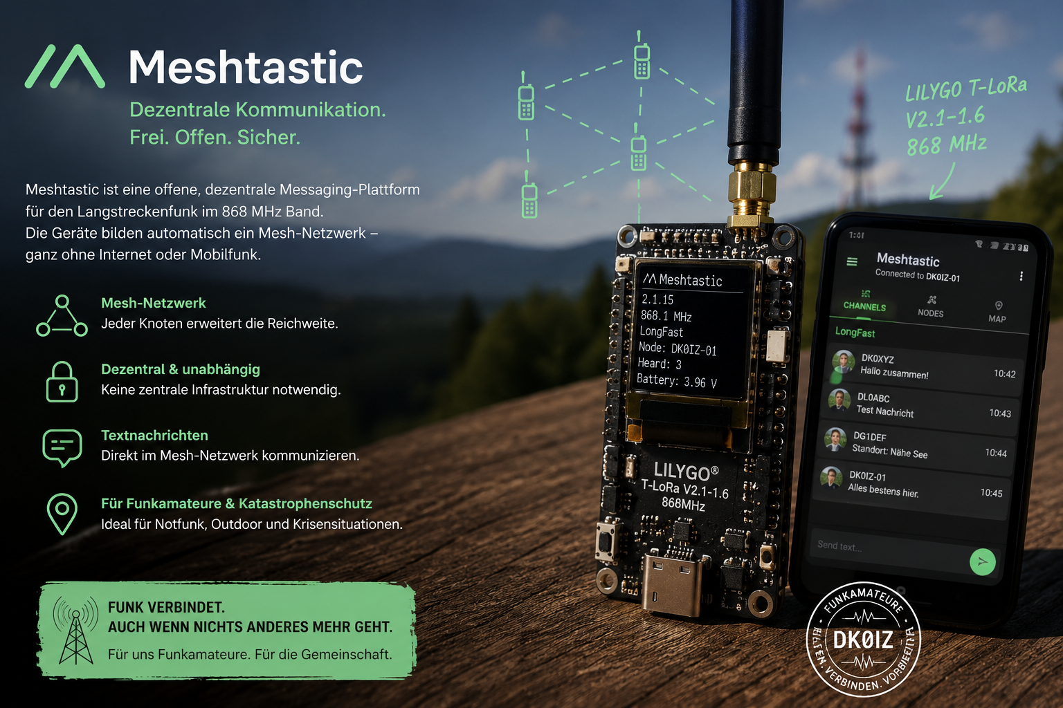 Meshtastic – Mesh-Funknetze mit LoRa im Eigenbau