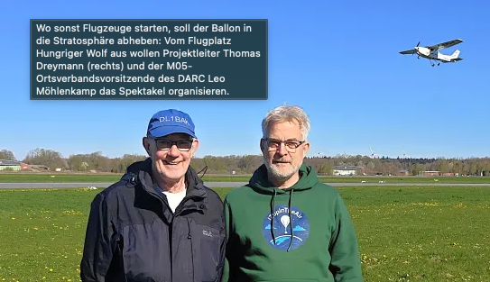 Itzehoer Funkamateure schicken von Hohenlockstedt aus Ballon in die Stratosphäre – Sponsoren gesucht