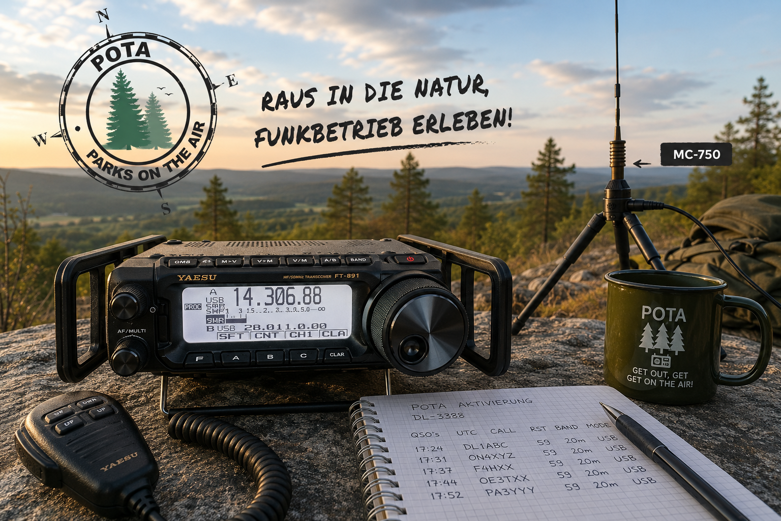 Kleine Station, große Wirkung: Mit minimalem Equipment auf POTA-Tour